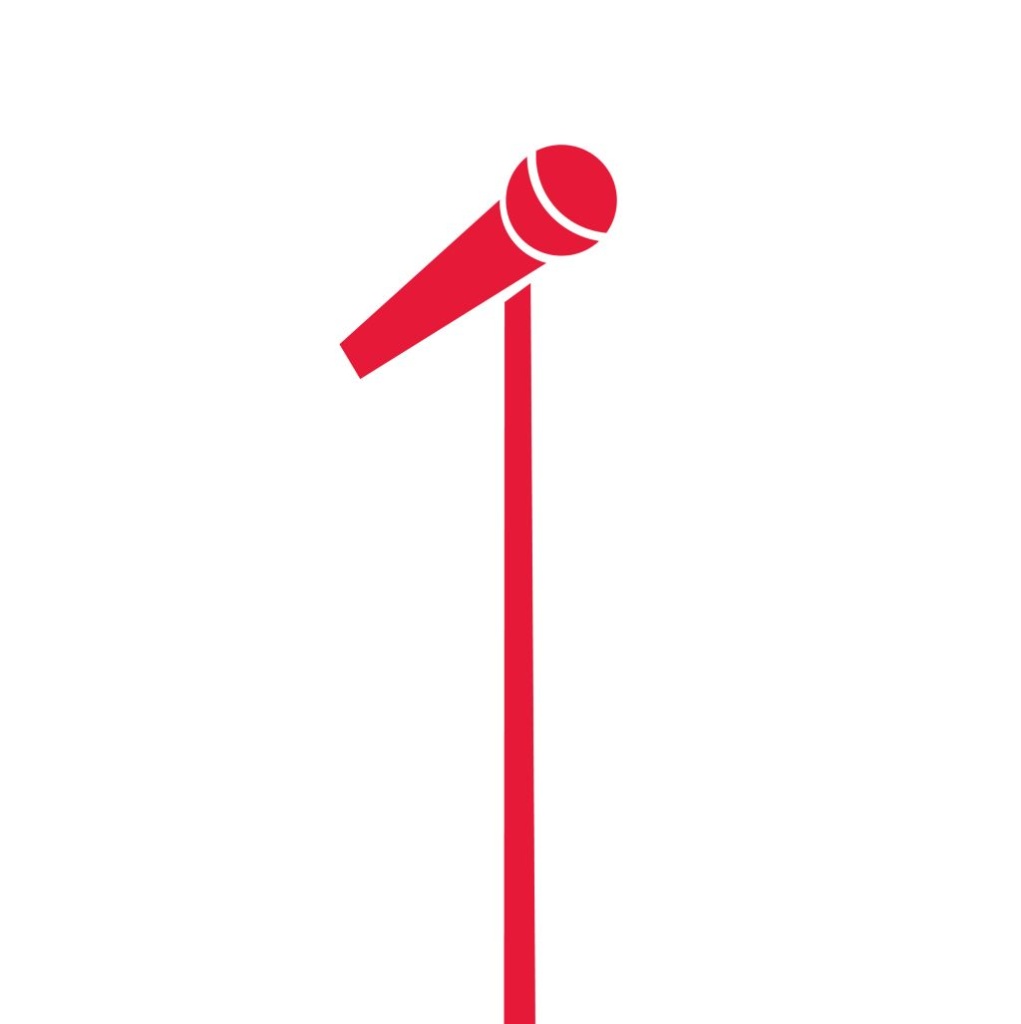 Black and red hand-drawn microphone on a stand. Click for information about Voice Lessons.