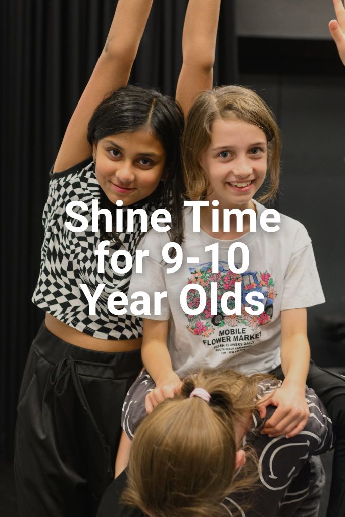 Text says Shine Time for 9-10 Year Olds. Click on this image for information about this course.