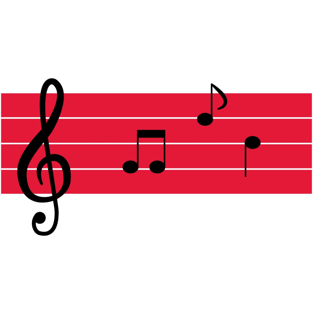Hand-drawn image of musical notes on a stave. Select this image to learn more about Music Composition lessons.